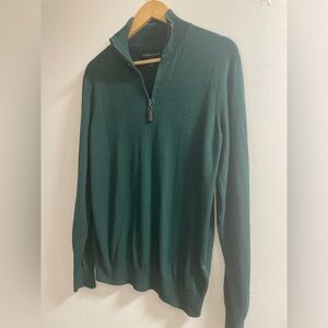 Christian Lacroix Sweater Quarter Zip Size S Green